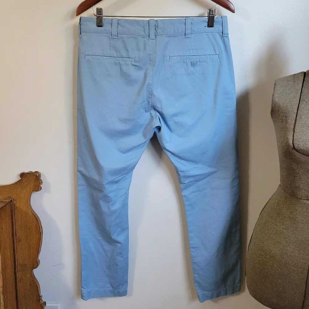 New Men's J Crew Sun-faded Blue 484 Slim Fit Chino Pant Size 31/30